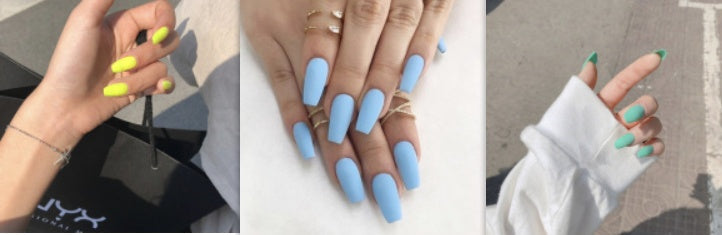 Matte Finish Long Trapezoid False Nails | Frosted Ballet Coffin Press-On Set