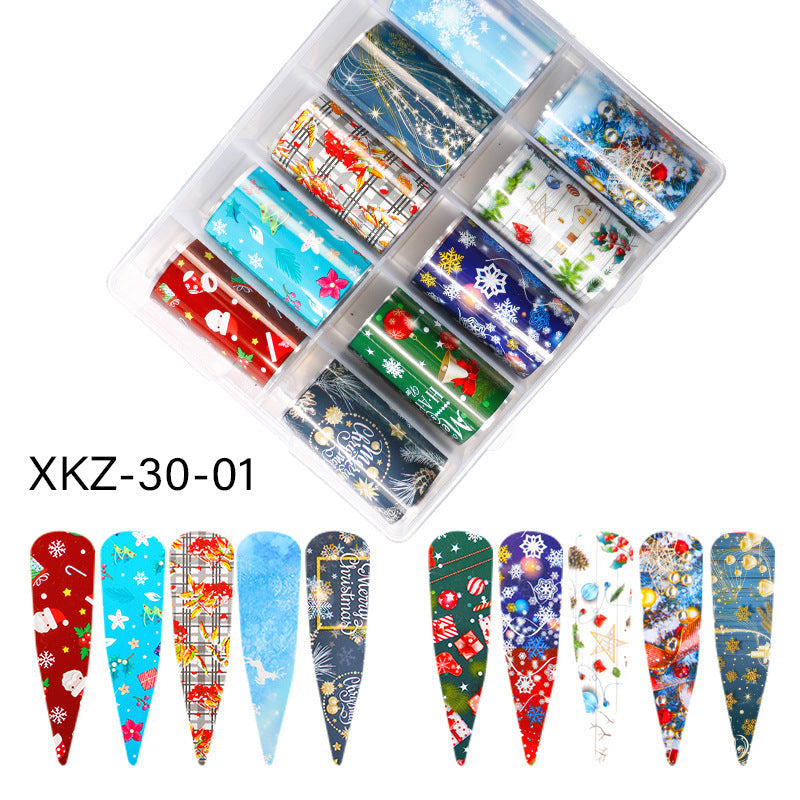 European & American Style Nail Transfer Paper | Laser Star & Butterfly Foil Decals
