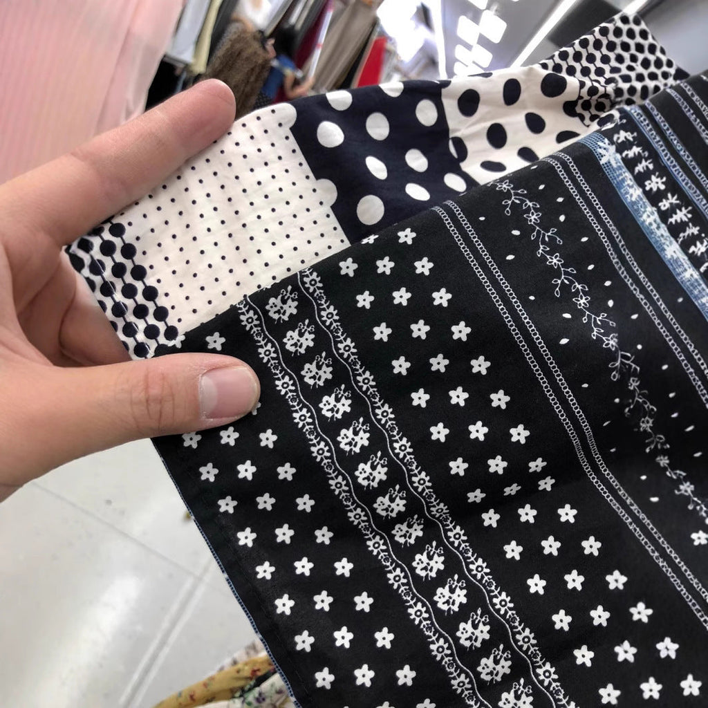 Women's Polka Dot Contrast Stitching Slimming Skirt