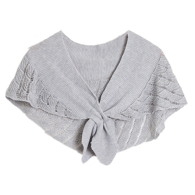 Elegant Wool Blend Hollow Out Scarf & Wrap