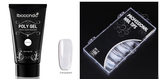 Quick & Painless Crystal Glue Nail Extension System | 100 Scaled Dual Forms