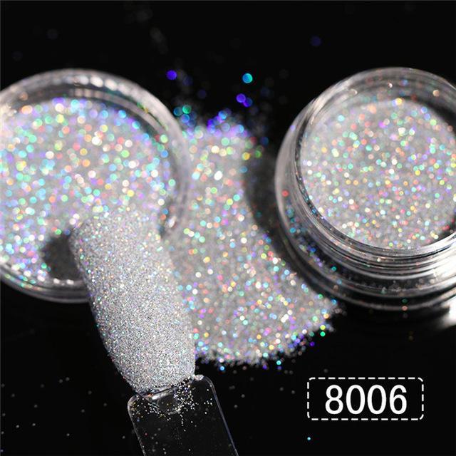 Holographic Nail Glitter Powder | Ultra-Fine Chrome Laser Effect Dust