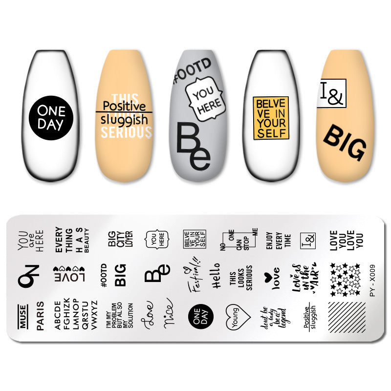 Professional Nail Art Stamping Plate | Stainless Steel Image Design Template