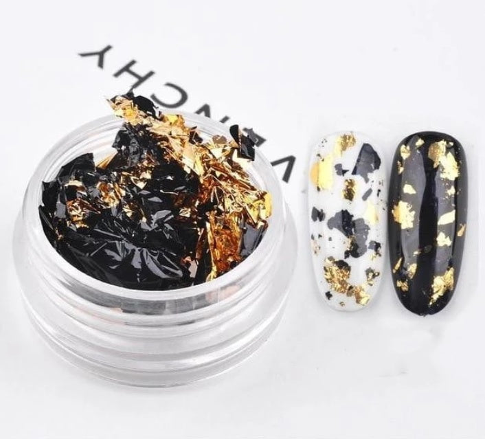 Chunky Nail Foil Flakes | Reflective Tin Foil Fragment Nail Jewelry