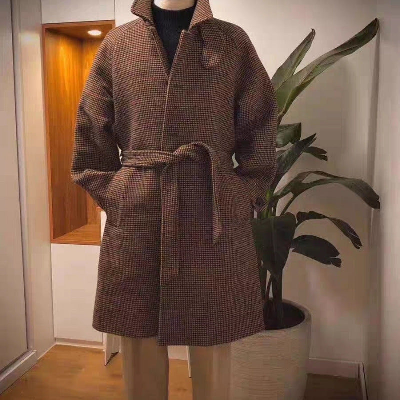 Elegant Retro Wool Coat for Men | Gentleman's Classic Winter Topcoat
