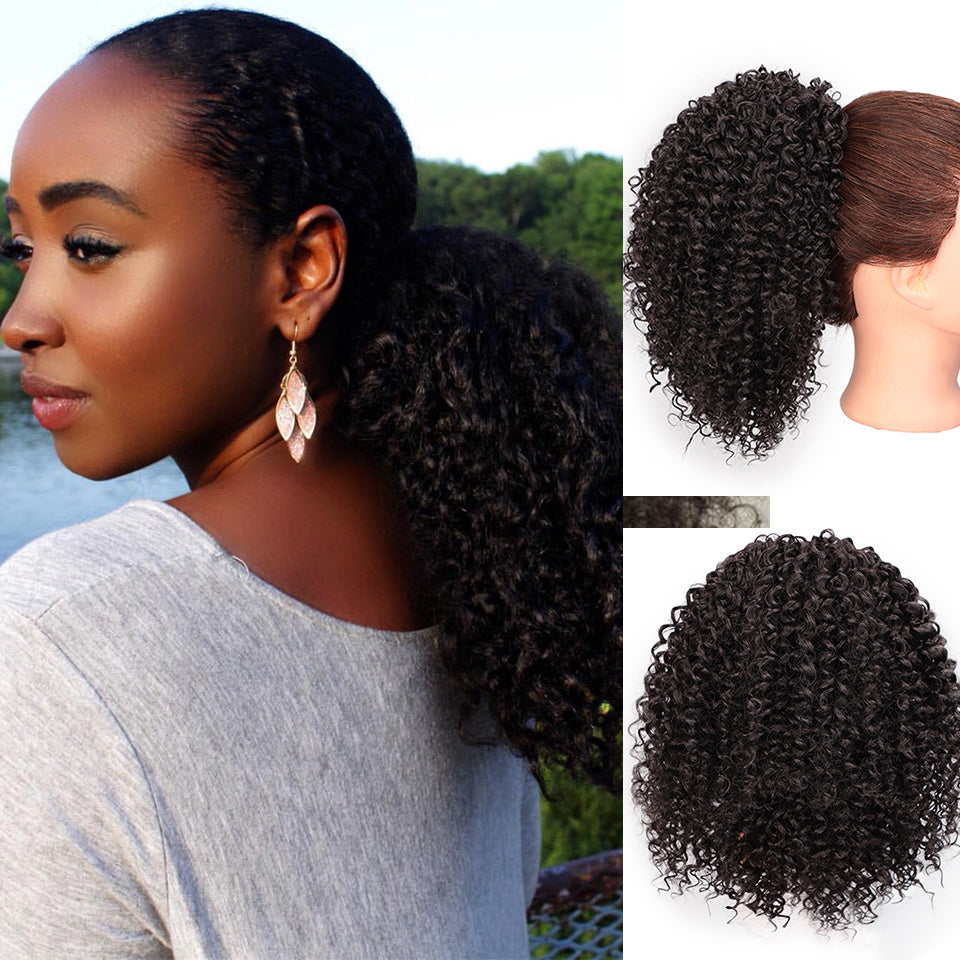 Euro-American Fluffy Ponytail Extension | Chemical Fiber High Puff Drawstring Wig