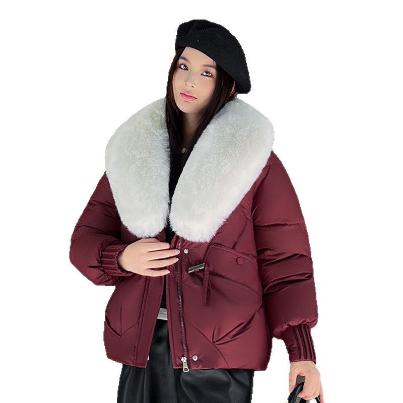 Straight Fit Thickened Cotton Winter Coat