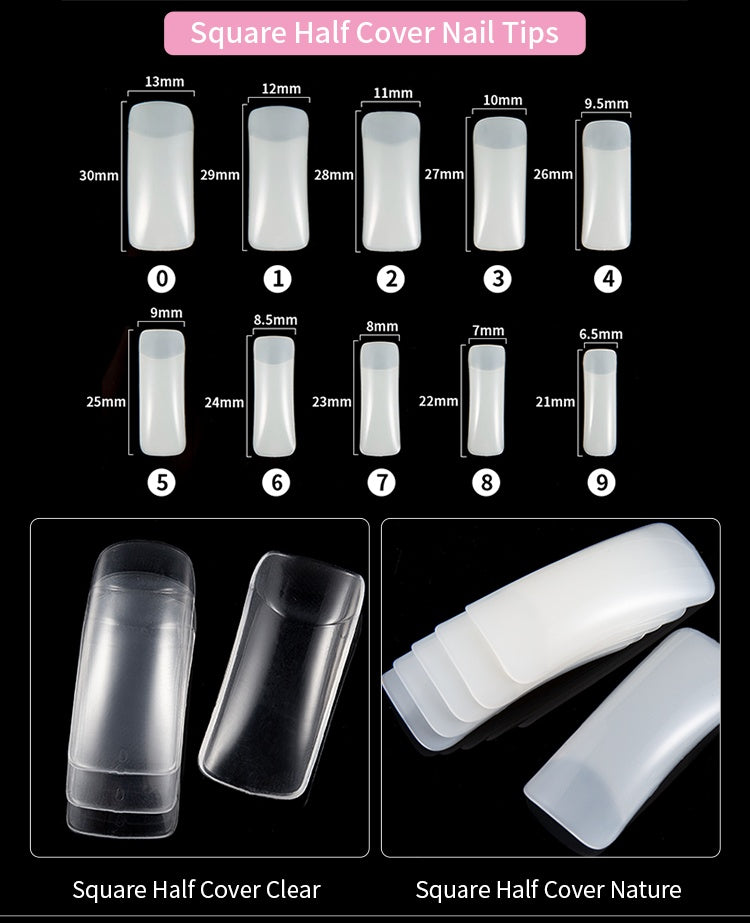 Natural 500 Count French Style Press-On Nails | Full Set Nail Art Tips