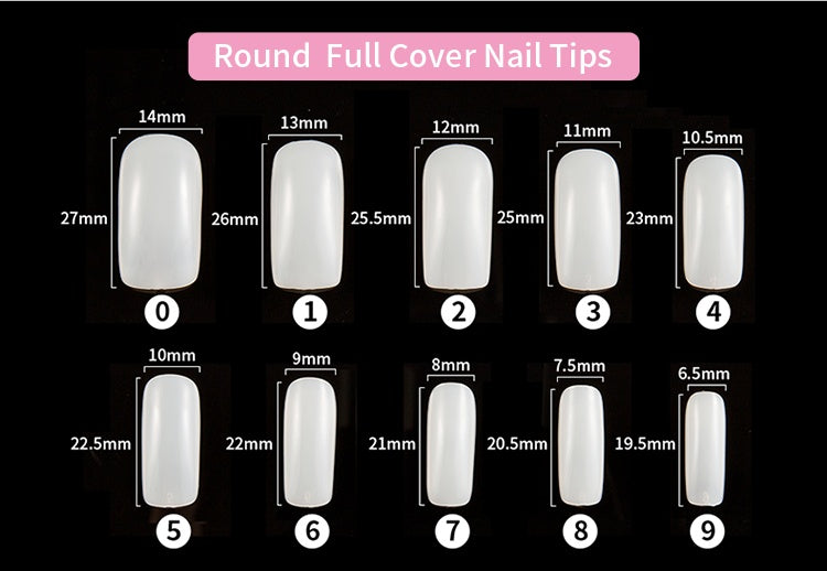 Natural 500 Count French Style Press-On Nails | Full Set Nail Art Tips