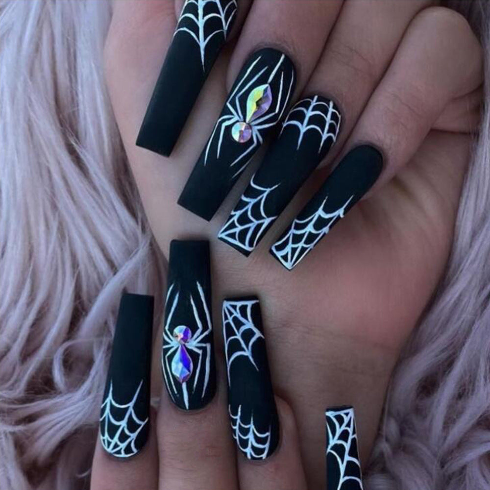 Gothic Dark Spider False Nails | Sweet & Cool Halloween Wearable Armor Set
