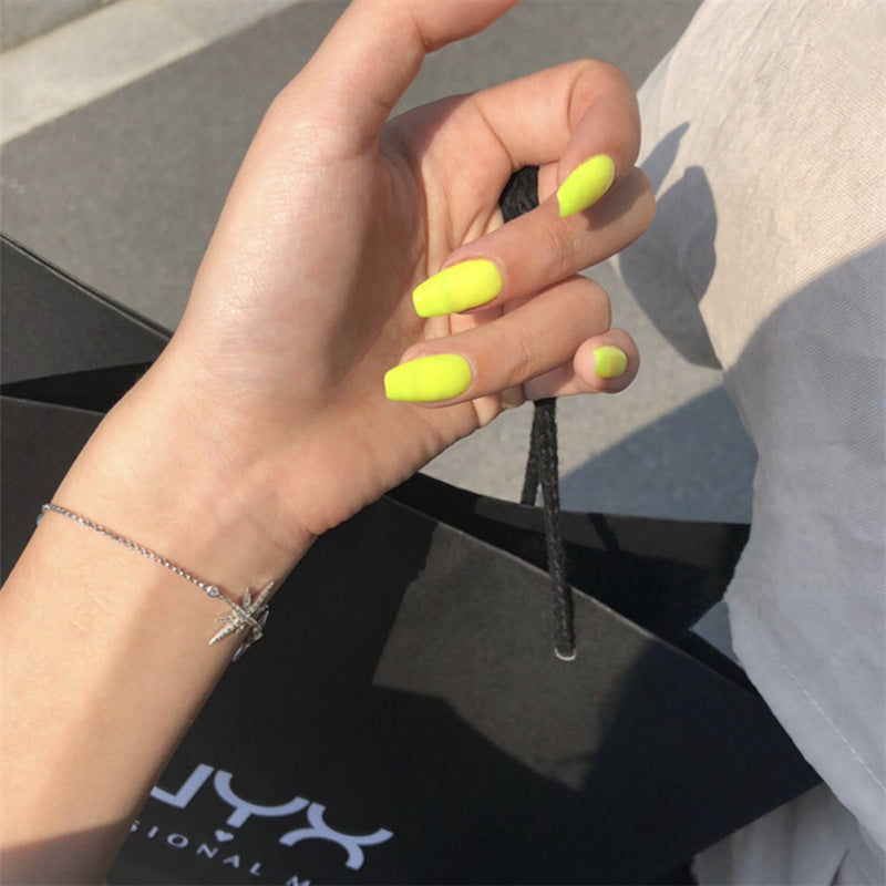 Matte Finish Long Trapezoid False Nails | Frosted Ballet Coffin Press-On Set