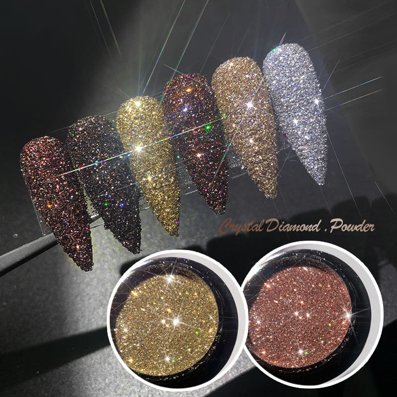 Vibrato Trend Net Celebrity Glitter Nails | Ultra-Sparkle Crystal Diamond Powder