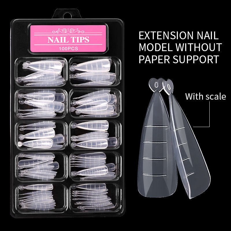 Seamless Non-Marking Full Cover Nail Tips | 100pc Box with Scale