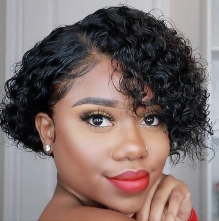 Natural Look Short Curly Wig | Ready-to-Wear Euro-American Style