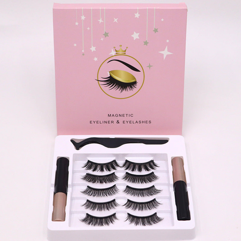 Deluxe Magnetic False Eyelashes Kit | Waterproof Liner & Reusable Mink-Effect Extensions