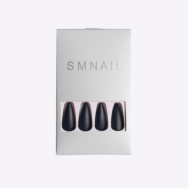 Fashion Matte Khaki Smudge Effect Fake Nails | Modern Press-On Set