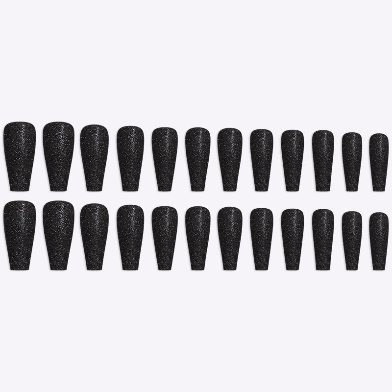 Finished Wearable Press-On Nails | Glitter & Sugar Snow Nail Art Tips