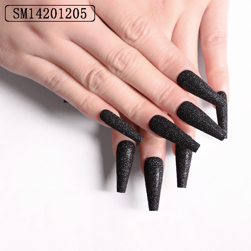 Finished Wearable Press-On Nails | Glitter & Sugar Snow Nail Art Tips