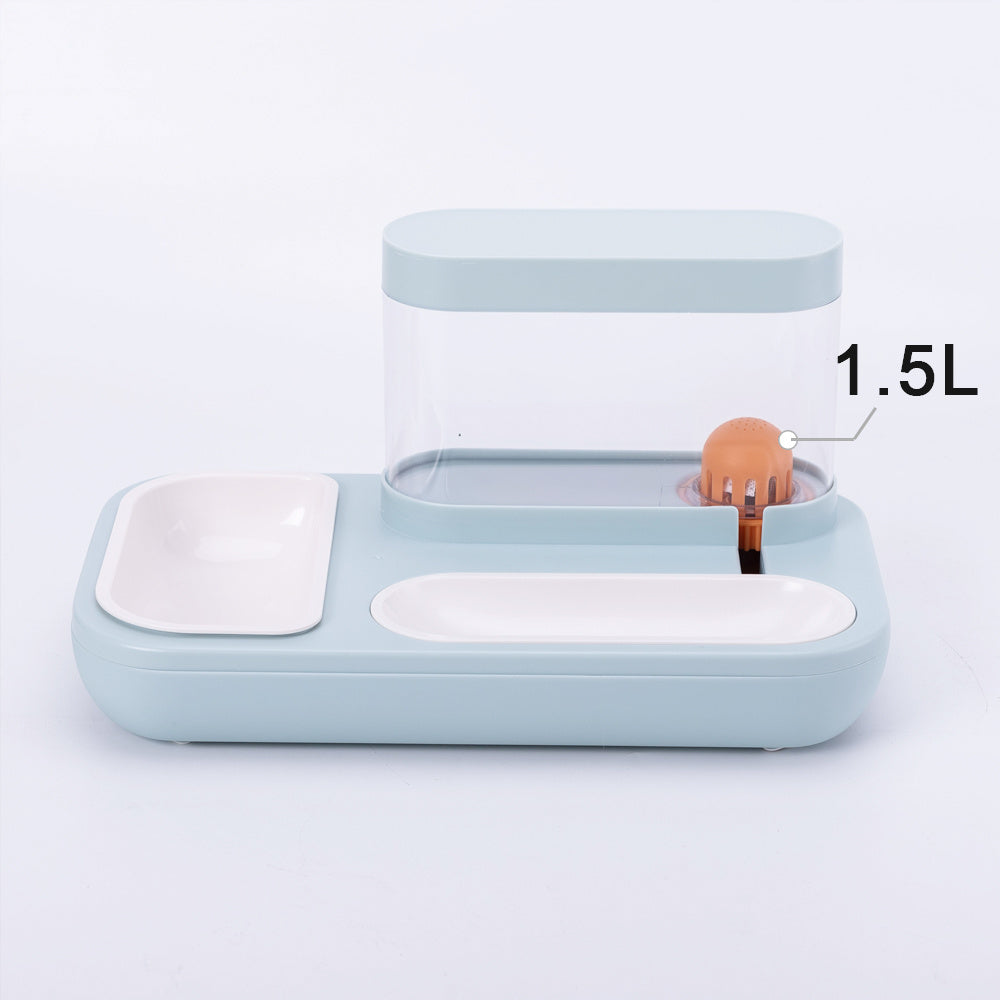 Kitten & Puppy Feeding Station: 4-Style Cat Bowl with 1.5L Automatic Drinking Fountain