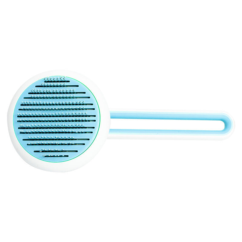 Round Head Pet Grooming Tool | Automatic Dog & Cat Hair Remover Massage Comb