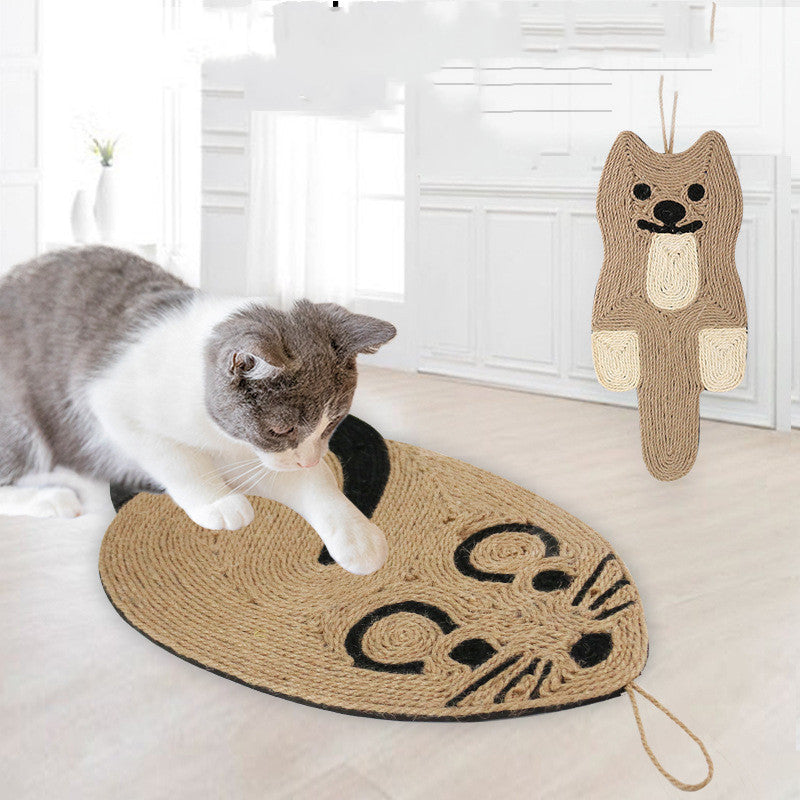 Adorable Mouse Sisal Cat Scratcher | Anti-Scratch Cardboard Pad