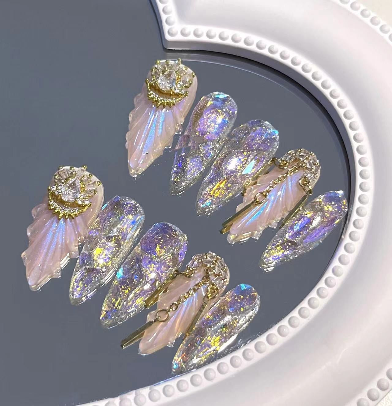 Professional Hand-Worn Fake Nail Patches | Full Cover Finished Product