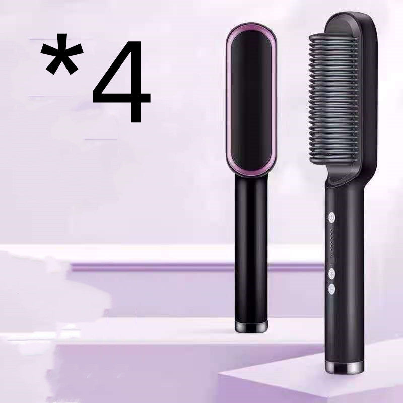 Electric Hair Brush Straightener & Curler | Dual-Purpose Negative Ion Hot Comb