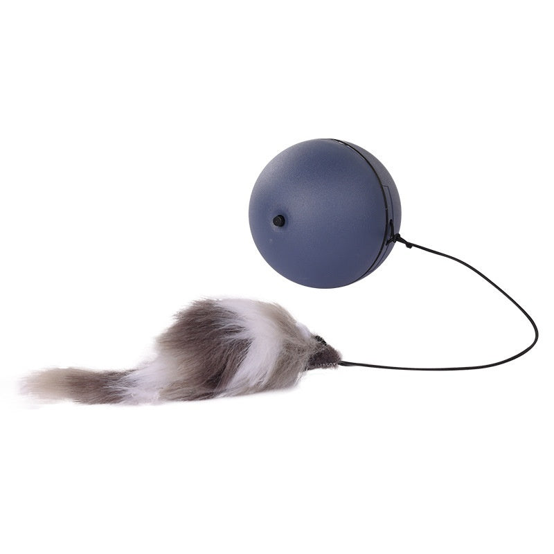Intelligent Cat Teaser Ball | Automatic Moving Toy with Mouse Sounds for Pets