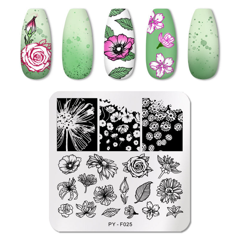 Professional Nail Art Stamping Plate | Stainless Steel Image Design Template