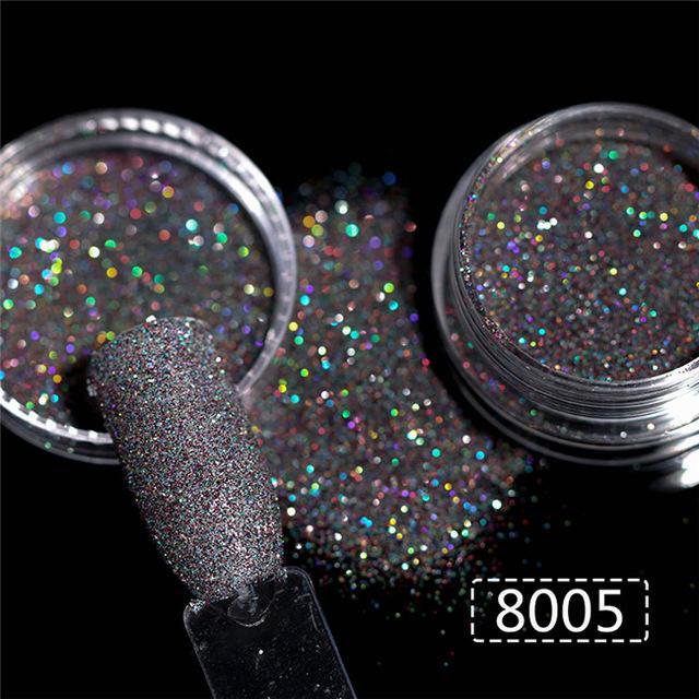 Holographic Nail Glitter Powder | Ultra-Fine Chrome Laser Effect Dust