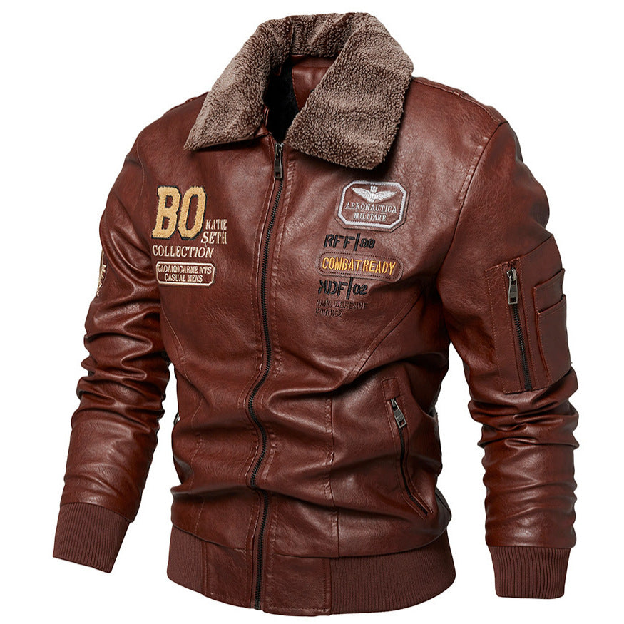 Men's Fashion Leather Coat | Casual Slim Fit Outerwear