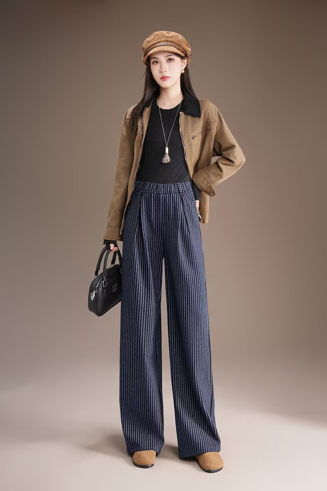 Fashion Slimming Loose Fit Straight Trousers