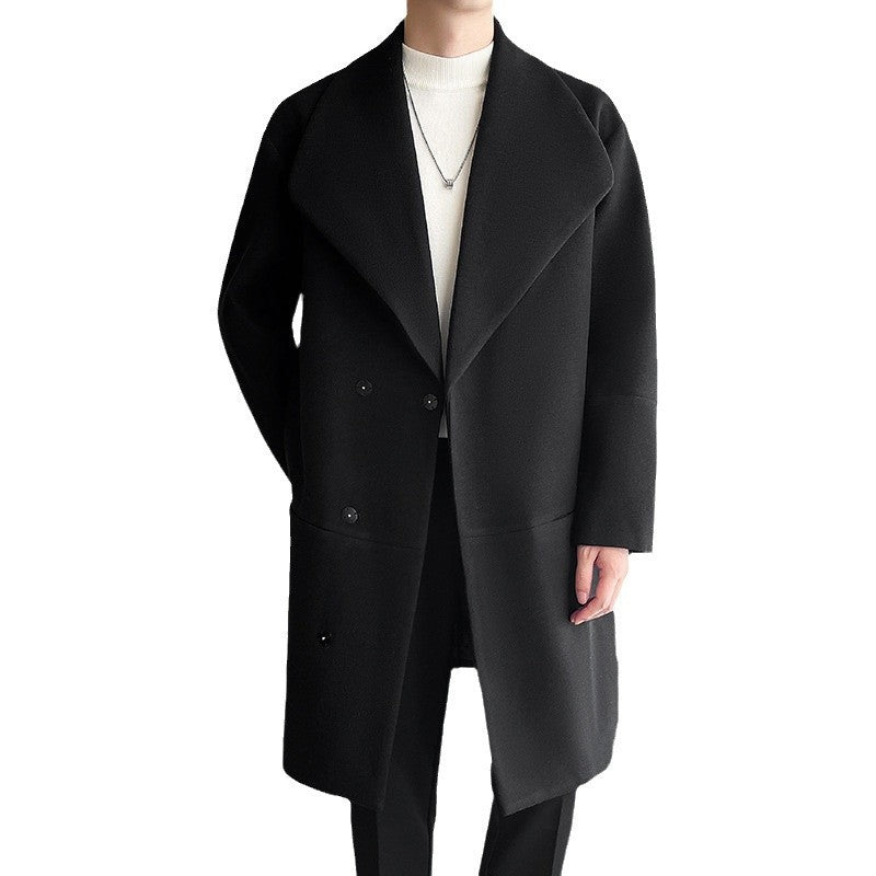 Men's Mid-Length Wool Blend Coat | Padded for Extra Winter Warmth