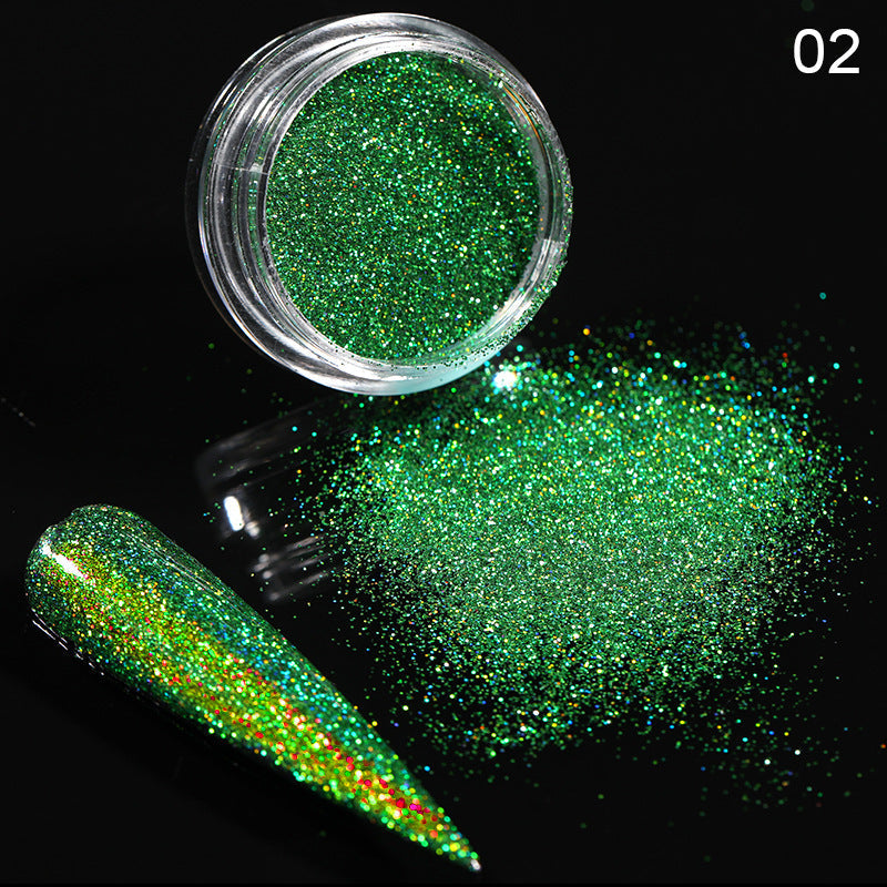 Ultra-Fine Aurora Nail Powder | Chrome Effect Magic Glitter for Nail Art