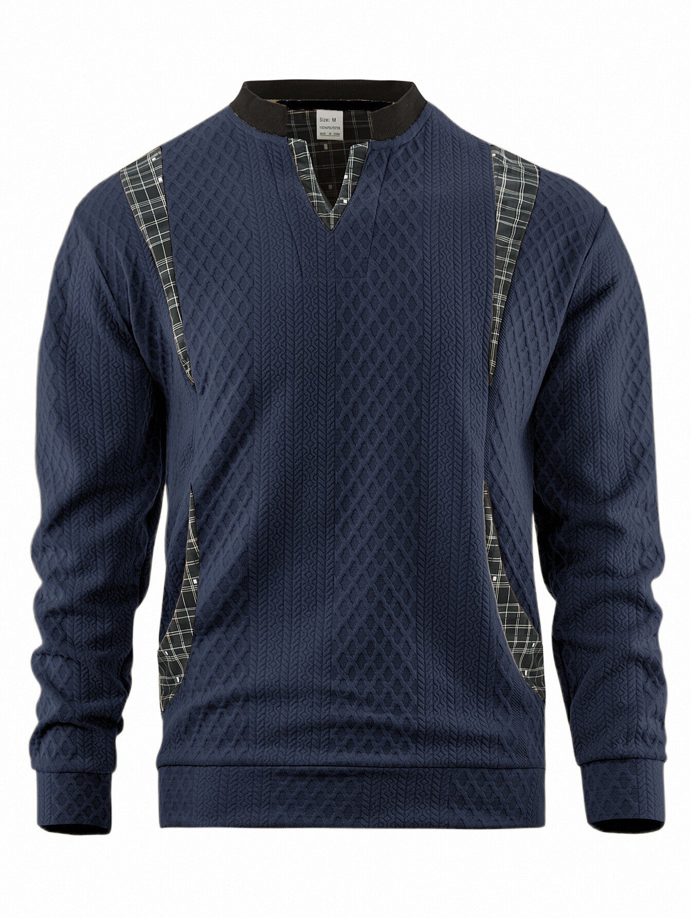 Men's Contrast Color Pullover Sweater | Casual Knit Jumper Top
