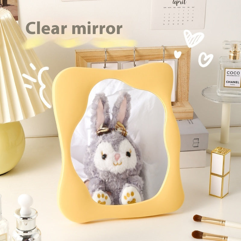 Modern Abstract Desktop Makeup Mirror | Simple Plastic Special-Shaped Design