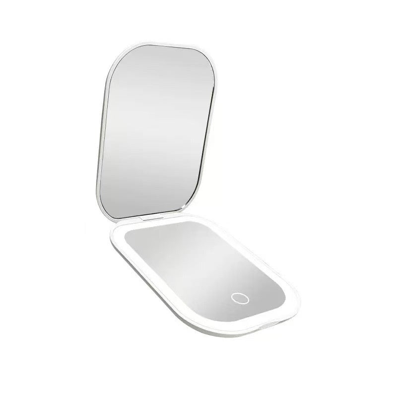 ortable HD Luminous Cosmetic Mirror | Ultra-Thin, Foldable, Tricolor LED Light