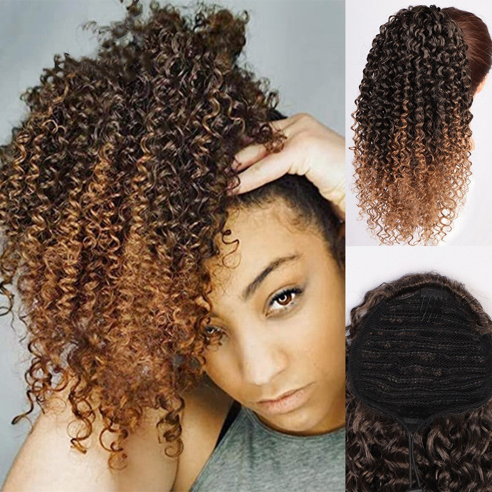 Euro-American Fluffy Ponytail Extension | Chemical Fiber High Puff Drawstring Wig