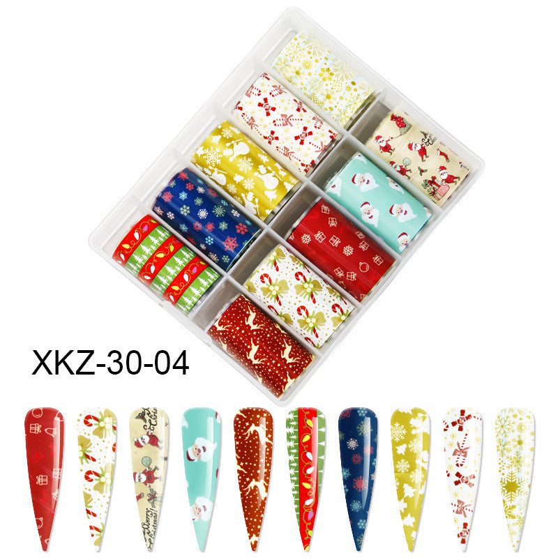 European & American Style Nail Transfer Paper | Laser Star & Butterfly Foil Decals