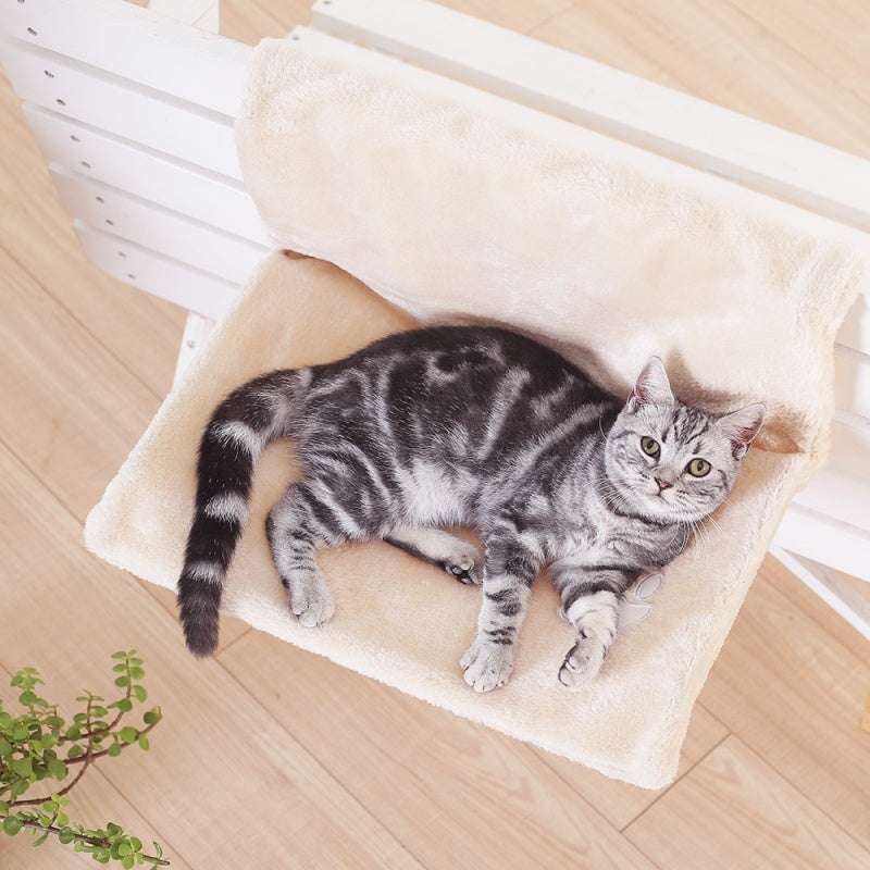 Modern Cat Bed Hammock | Elevated Breathable Pet Perch & Lounger