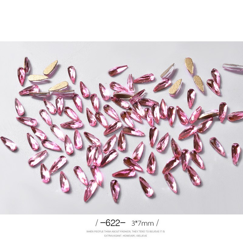 Luxury 10pc Long Water Drop Nail Rhinestones | 3D Glitter Nail Art Supplies