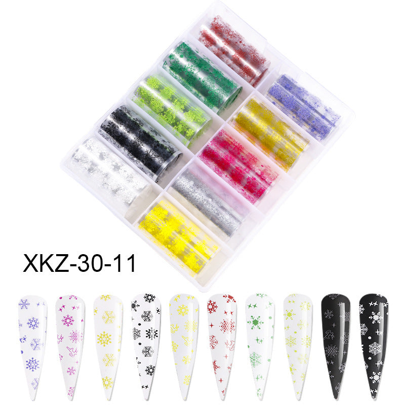 European & American Style Nail Transfer Paper | Laser Star & Butterfly Foil Decals