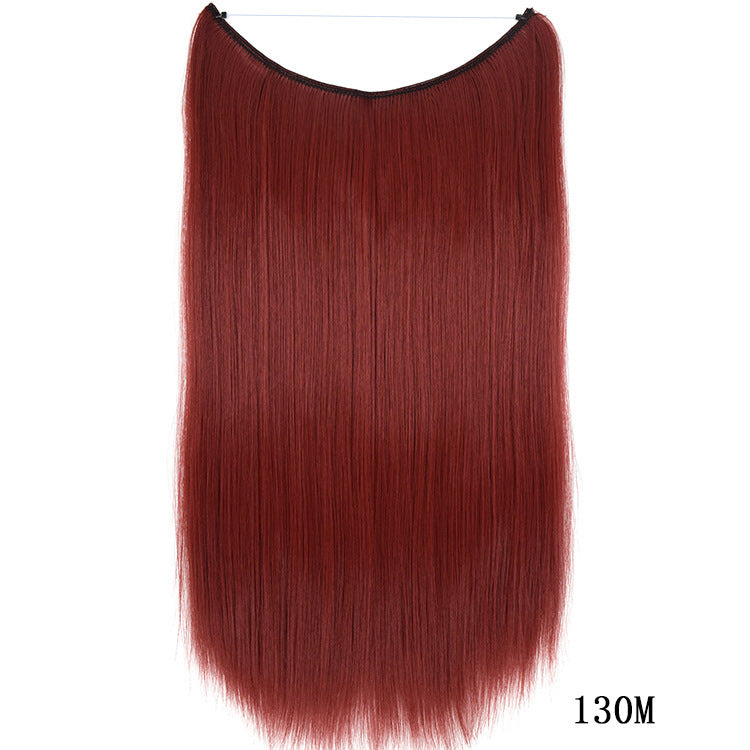 Silky Straight 22" Synthetic Hair Extensions | Invisible Wire No Clips