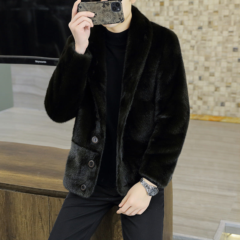 Men's Luxury Winter Mink Fur Coat | Fashion Trend Outerwear