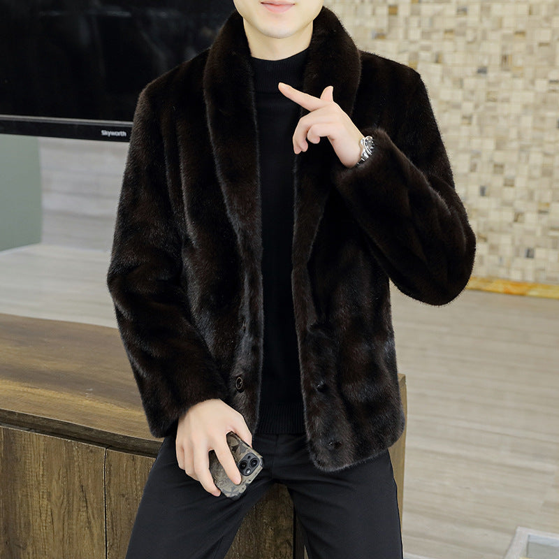 Men's Luxury Winter Mink Fur Coat | Fashion Trend Outerwear