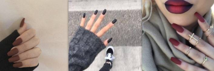 Matte Finish Long Trapezoid False Nails | Frosted Ballet Coffin Press-On Set