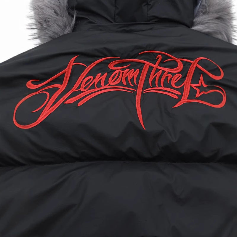 Men's American Vintage Cotton-Padded Jacket | Zip-Up Cardigan Style Coat