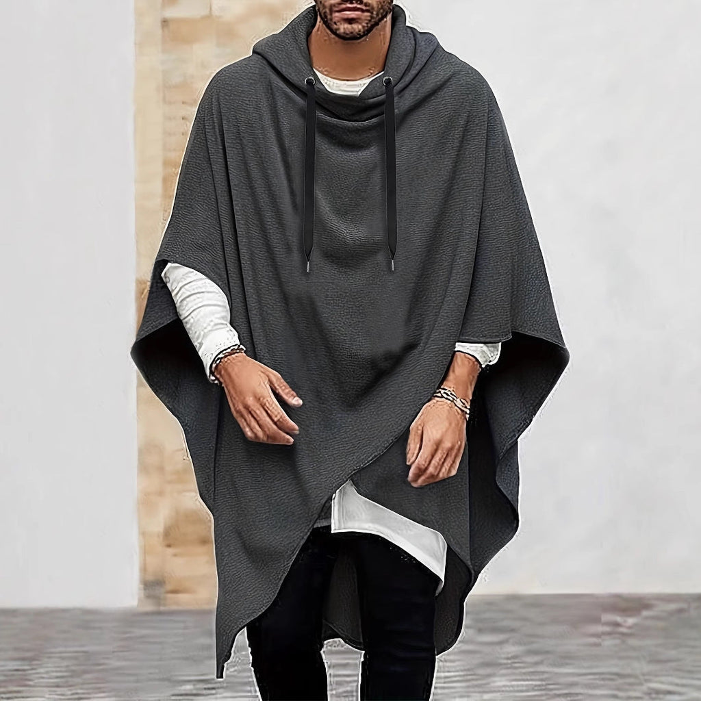 Men's Unique Fashion Trench Coat | Cloak Style Outerwear Top