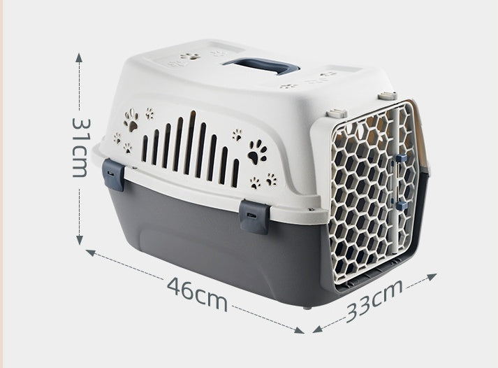 Portable Pet Travel Carrier | Cat Air Box, Small/Medium Dog Cage Outing Bag