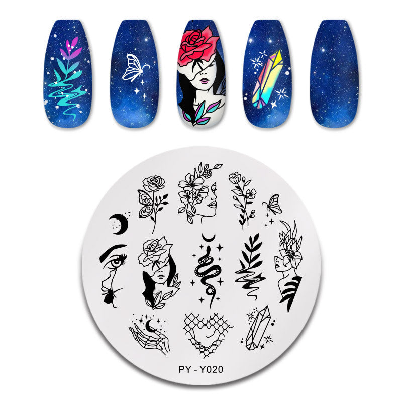Professional Nail Art Stamping Plate | Stainless Steel Image Design Template